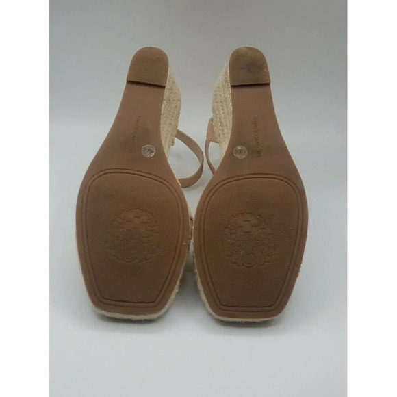 Vince Camuto Women Heel Wedge Shoes Open Toe Rose Gold Espadrille Sandal 9.5M - Picture 10 of 12